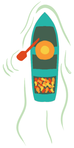 Imagem canoa na água